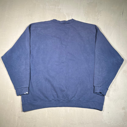 1990s Nike White Tag Navy Crewneck Size XL USED v19075