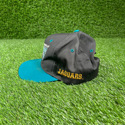 1990s Jacksonville Jaguars Black/Teal Snapback Hat USED v17110
