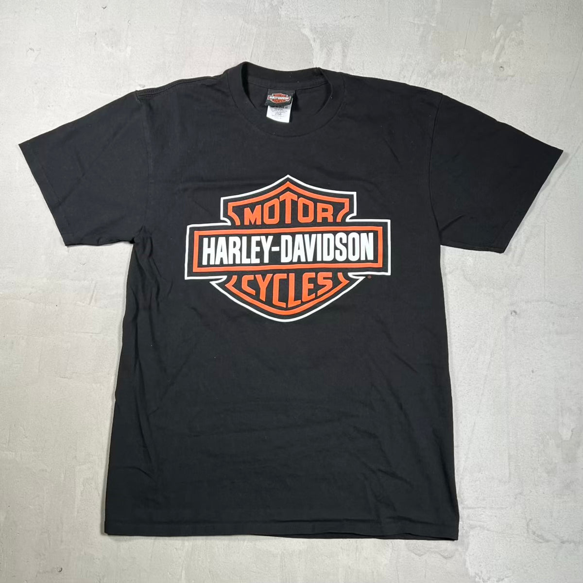Harley Davidson "River Valley" Black Logo Tee Size Medium USED v20262