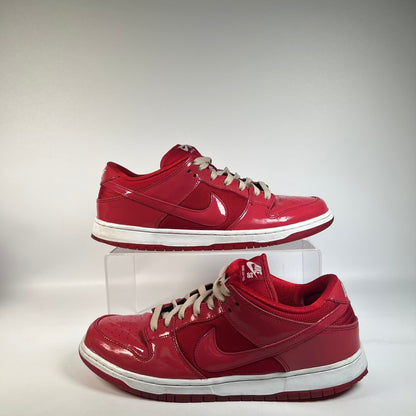 Nike SB Dunk Low Red Patent Leather (2014) Size 11 USED s23515