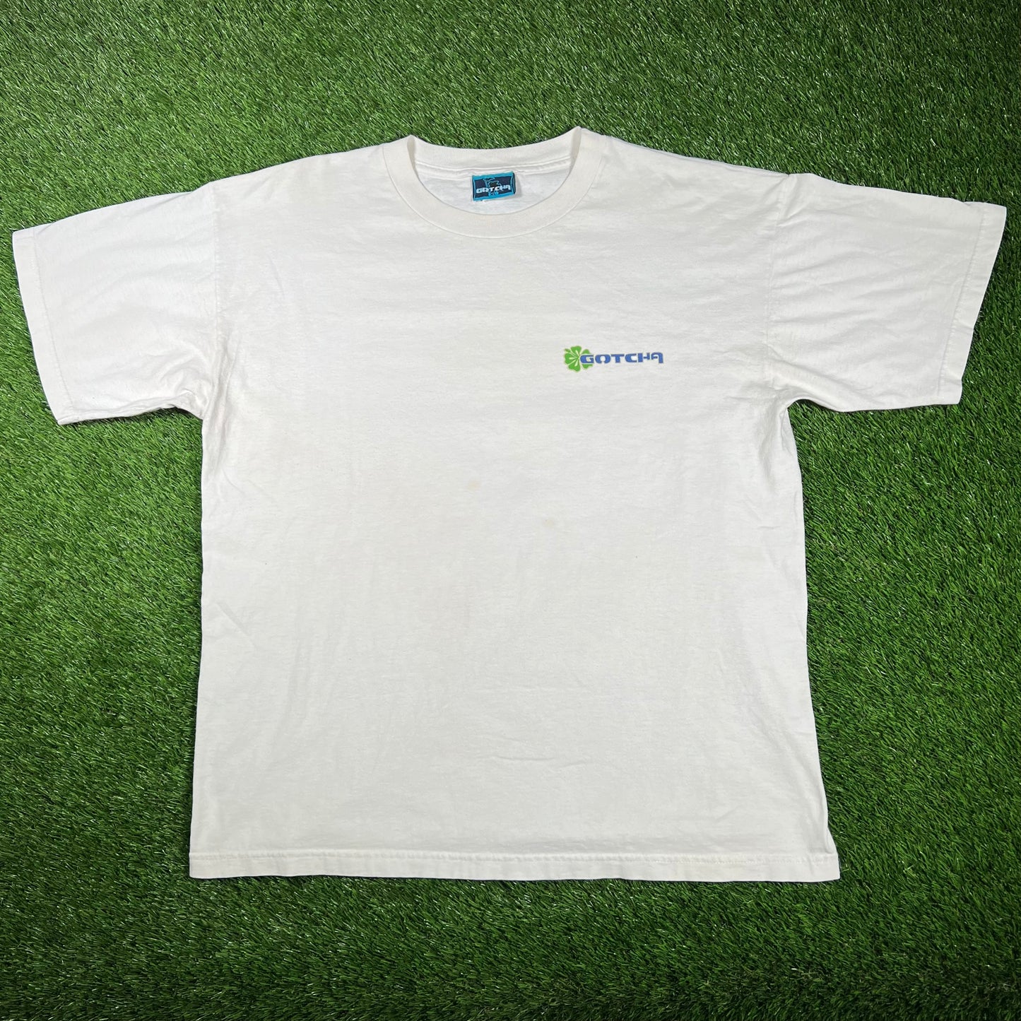 1997 Gotcha White Surf Tee Size XL USED v17382
