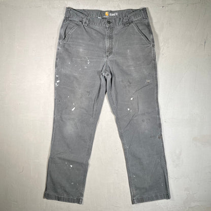 Carhartt Washed Grey Pants Size 36 USED v19369