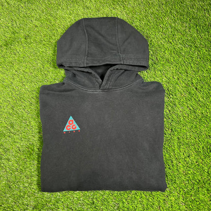 Nike ACG Black Pocket Logo Hoodie Size Small USED v16587