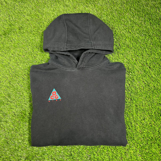 Nike ACG Black Pocket Logo Hoodie Size Small USED v16587