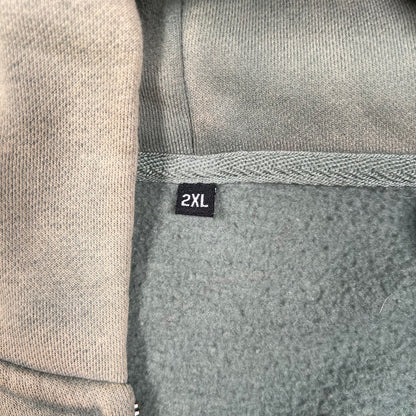 GV Gallery Raspberry Hills Sage Green Full Zip Hoodie Size XXL USED x17485