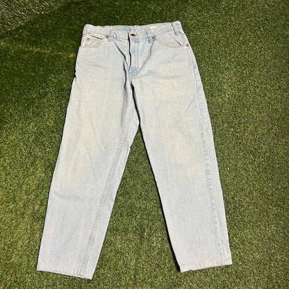 1982 Levi Orange Tab Light Washed Blue Jeans Size 33x30 USED x16290
