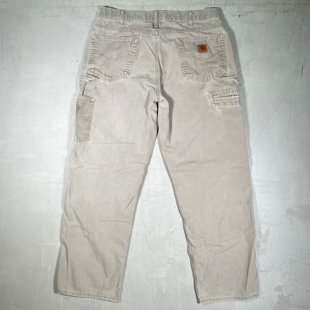 Y2K Carhartt Lightweight Beige Carpenter Pants Size 36 USED v20041
