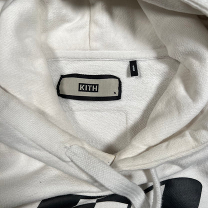 Kith Flag Wave Box Logo White Hoodie Size Small USED x15367