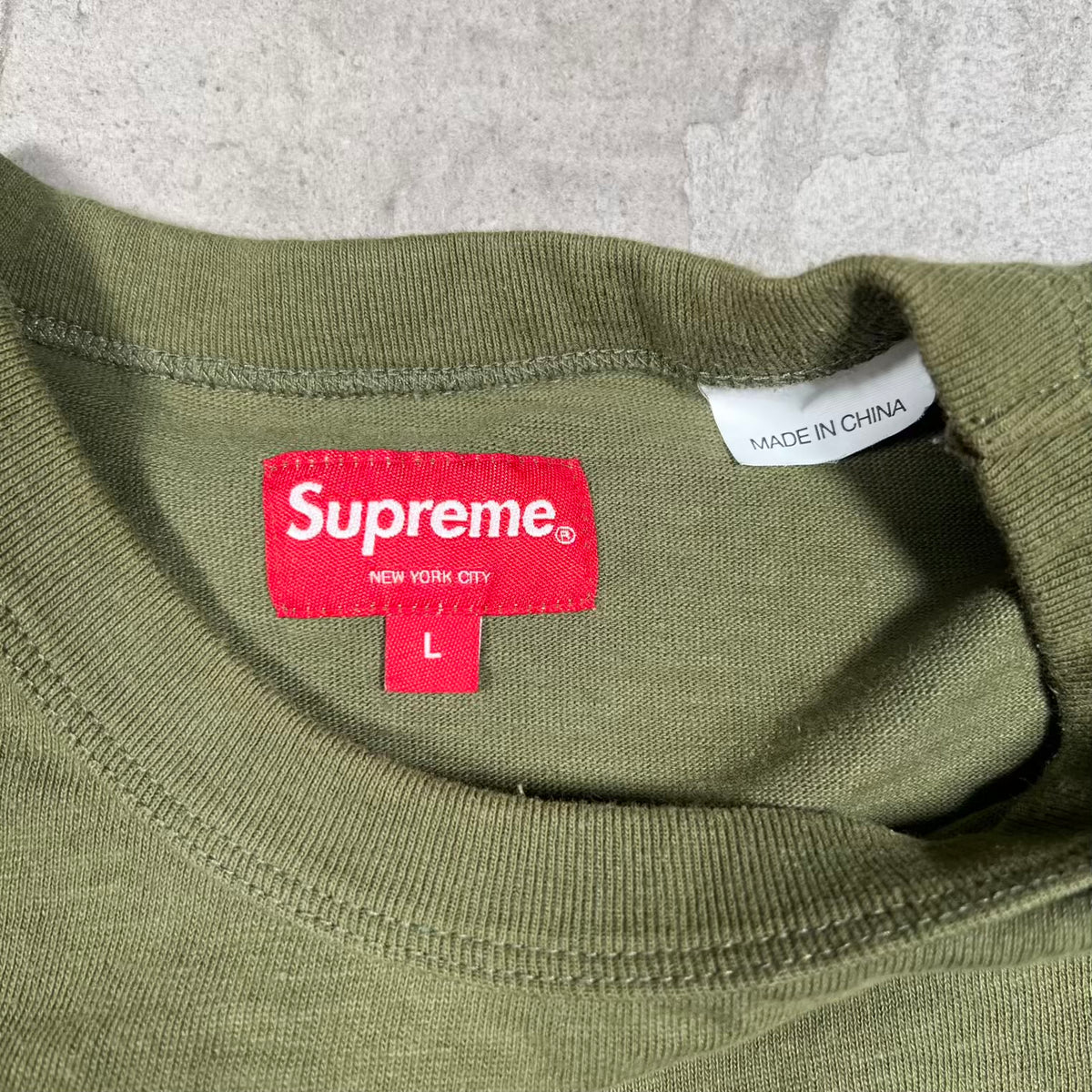 Supreme One Two Fuck You Olive Green Tee (2023) Size Large USED x18752