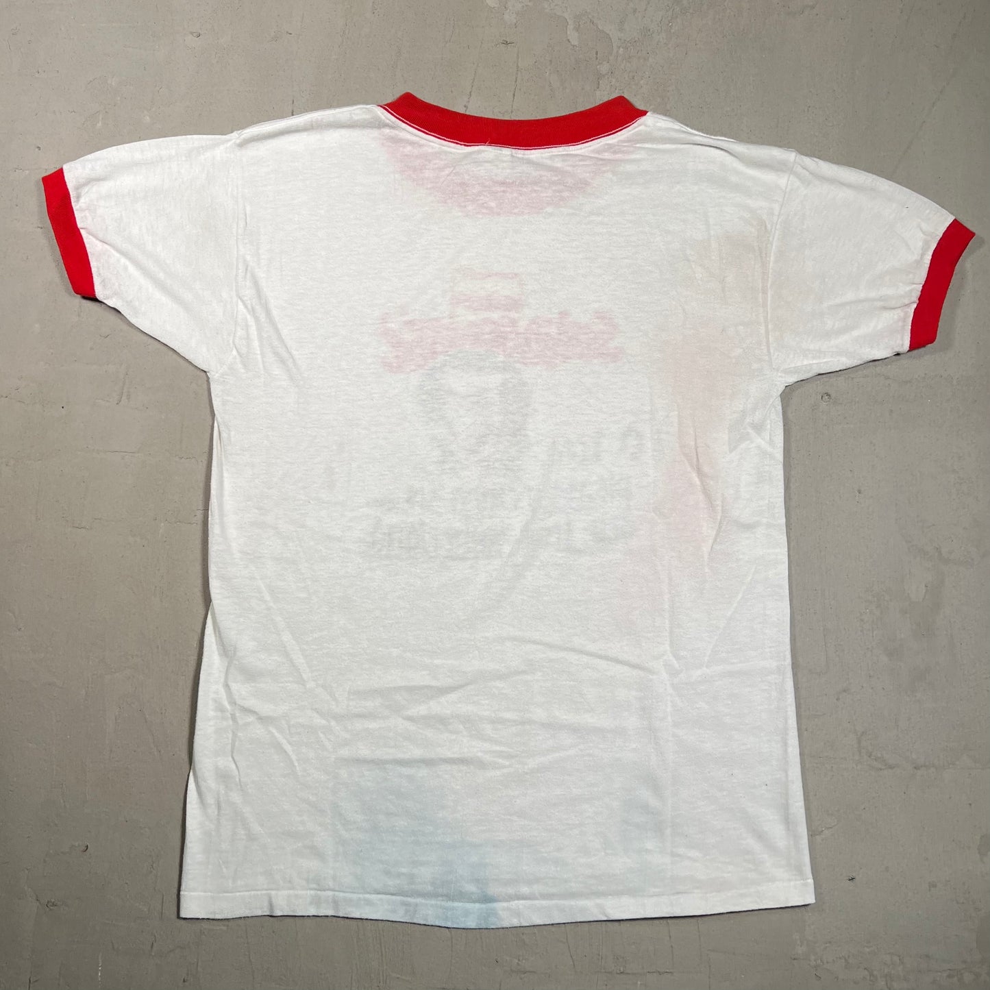 1980s Josef Stalin "Fatherland" White Ringer Tee Size Large USED v16521