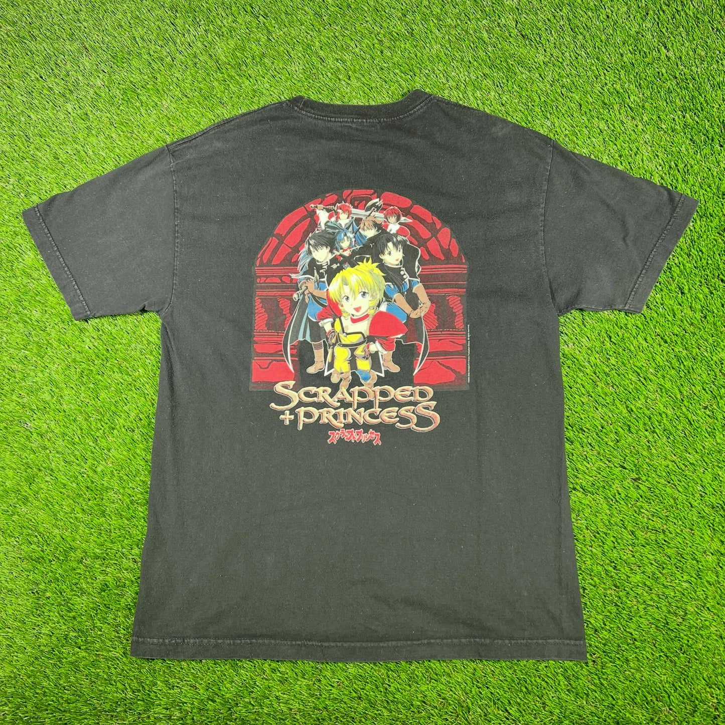 2005 Scrapped Princess Black Anime Tee Size Large USED v17255
