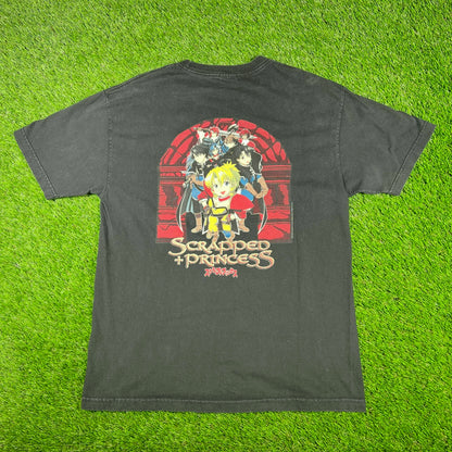 2005 Scrapped Princess Black Anime Tee Size Large USED v17255