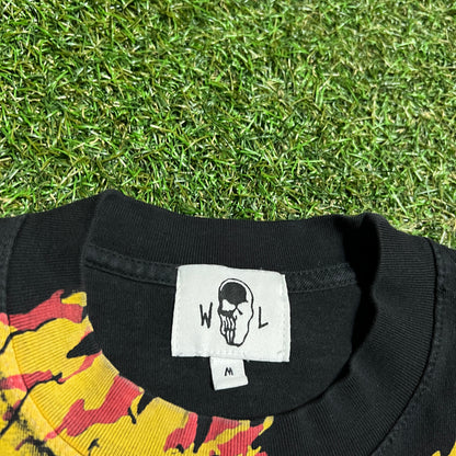 Warren Lotas Terminator AOP Black Tee Size Medium USED x14226