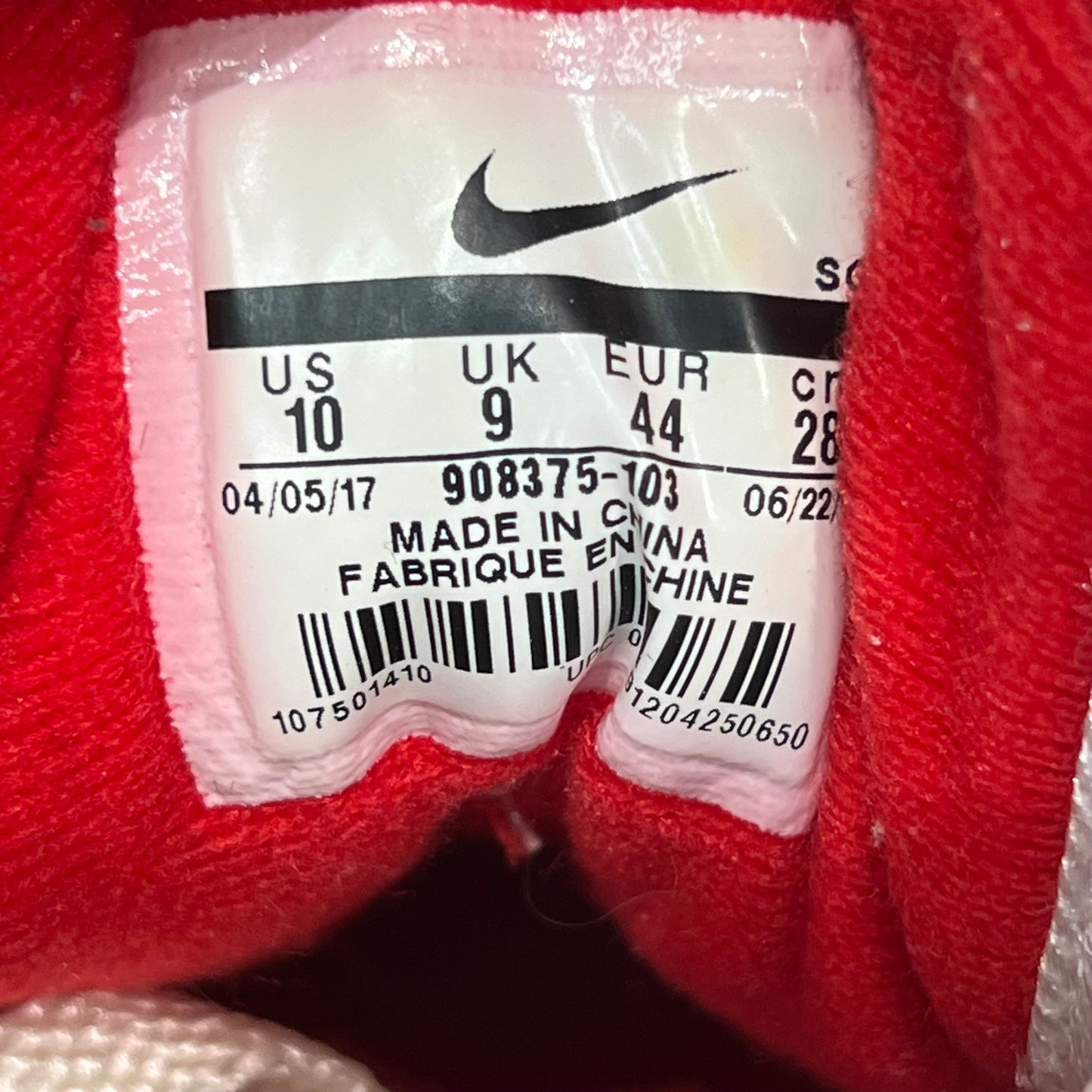 Nike Air Max 1 Anniversary Red (2017) Size 10 USED s20997