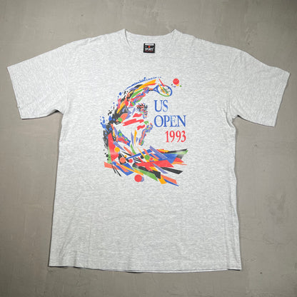 1993 US Open Artwork Grey Tee Size XL USED v19324