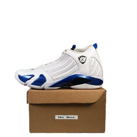 Jordan 14 White Hyper Royal (2020) Size 9 USED s20891