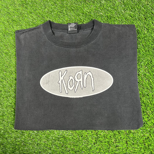 1998 Korn 1st Amendment Black Tee Size XL USED v17172