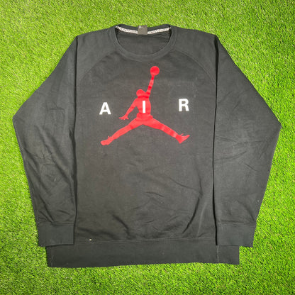Air Jordan Black Logo Crewneck Size XXL USED V17922