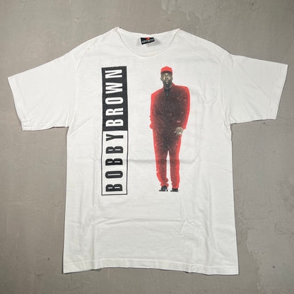1993 Bobby Brown Tour White Tee Size Medium USED v18104