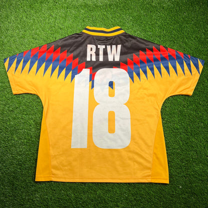Corteiz Club RTW Yellow Street League Club America Soccer Jersey Size Medium USED x16820