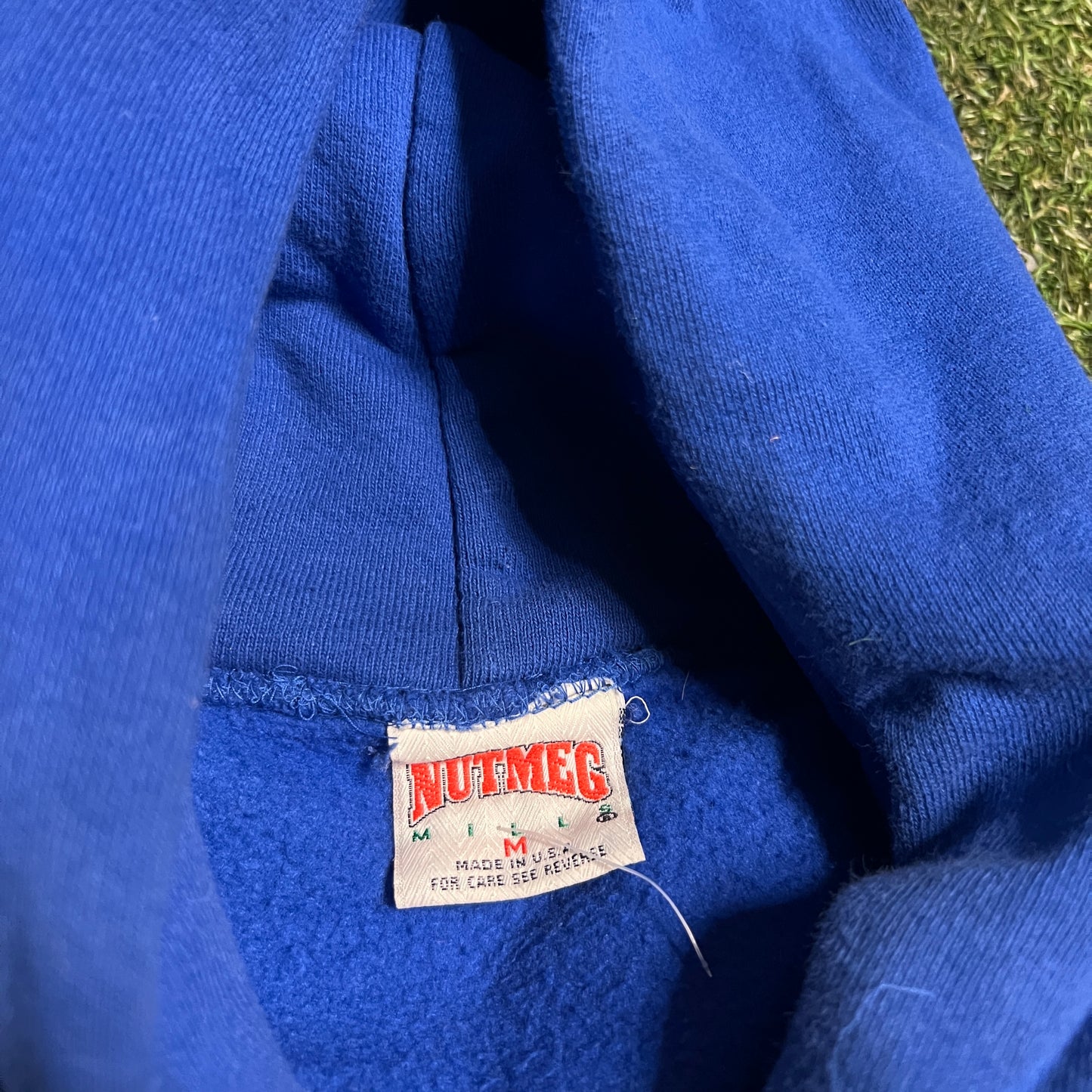 2000s NFL Giants Gold Helmet Blue Hoodie Size Medium USED v16219