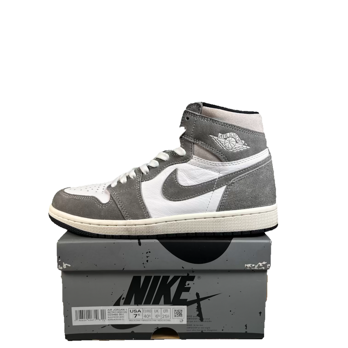 Jordan 1 High Washed Black (2023) Size 7.5 USED s23412