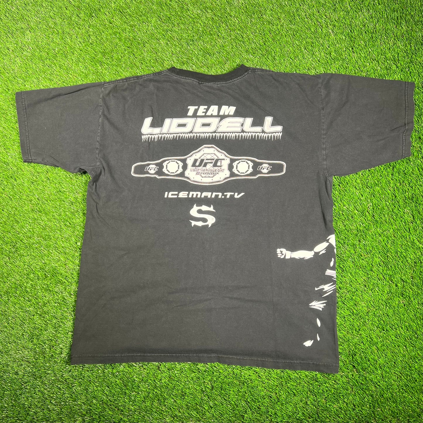 Y2K Sinister Brand Team Liddell Black Tee Size XL USED v18156