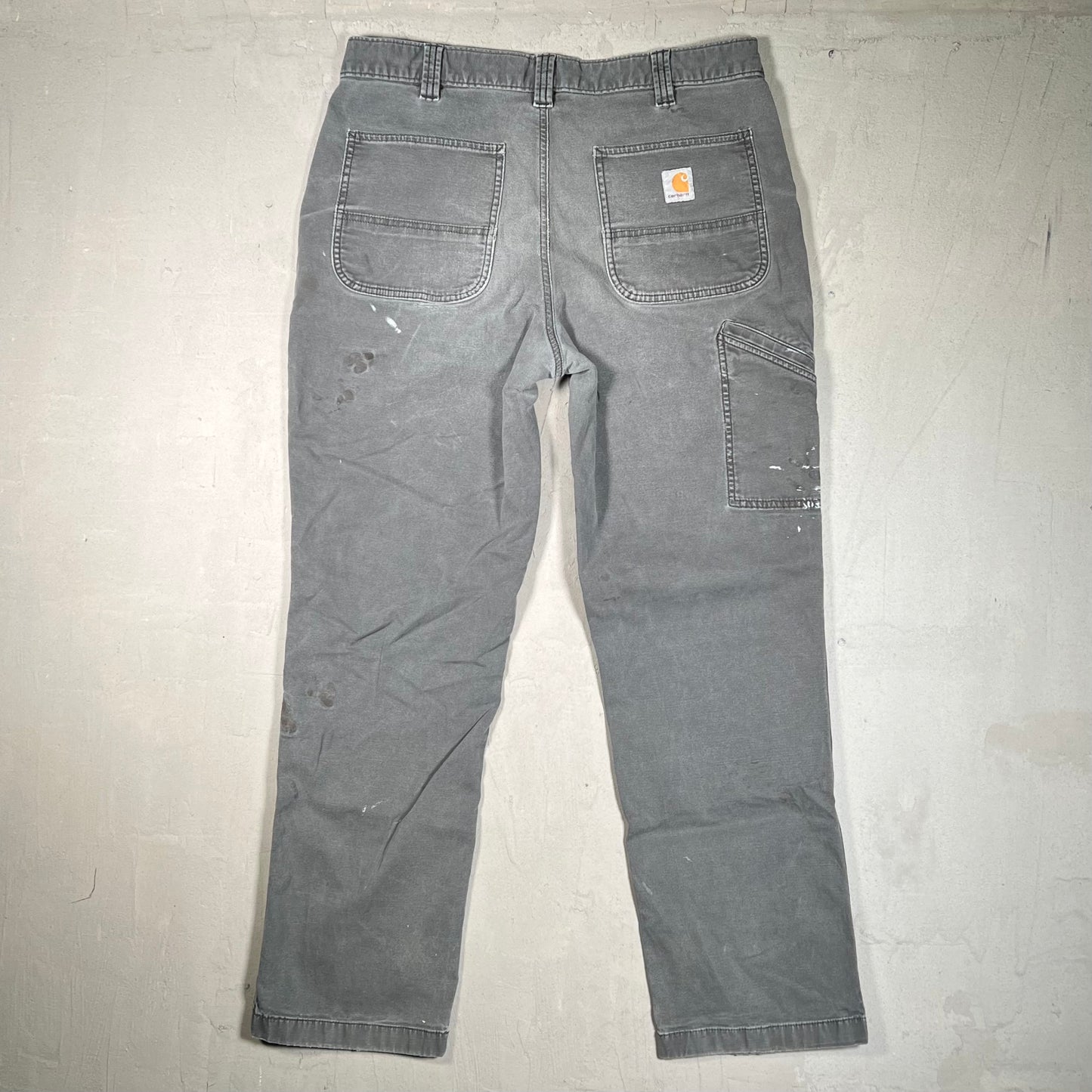 Carhartt Washed Grey Pants Size 36 USED v19369