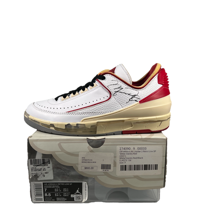 Air Jordan 2 Low Off White White Size 7 NEW S5829