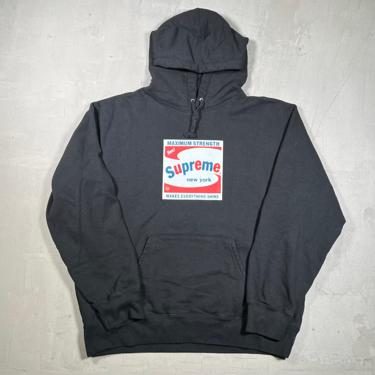 Supreme Shine Black Hoodie (2021) Size Large USED x18943