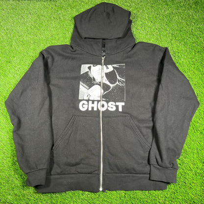 Playboi Carti Black "Ghost" Hoodie Size Medium USED x14489