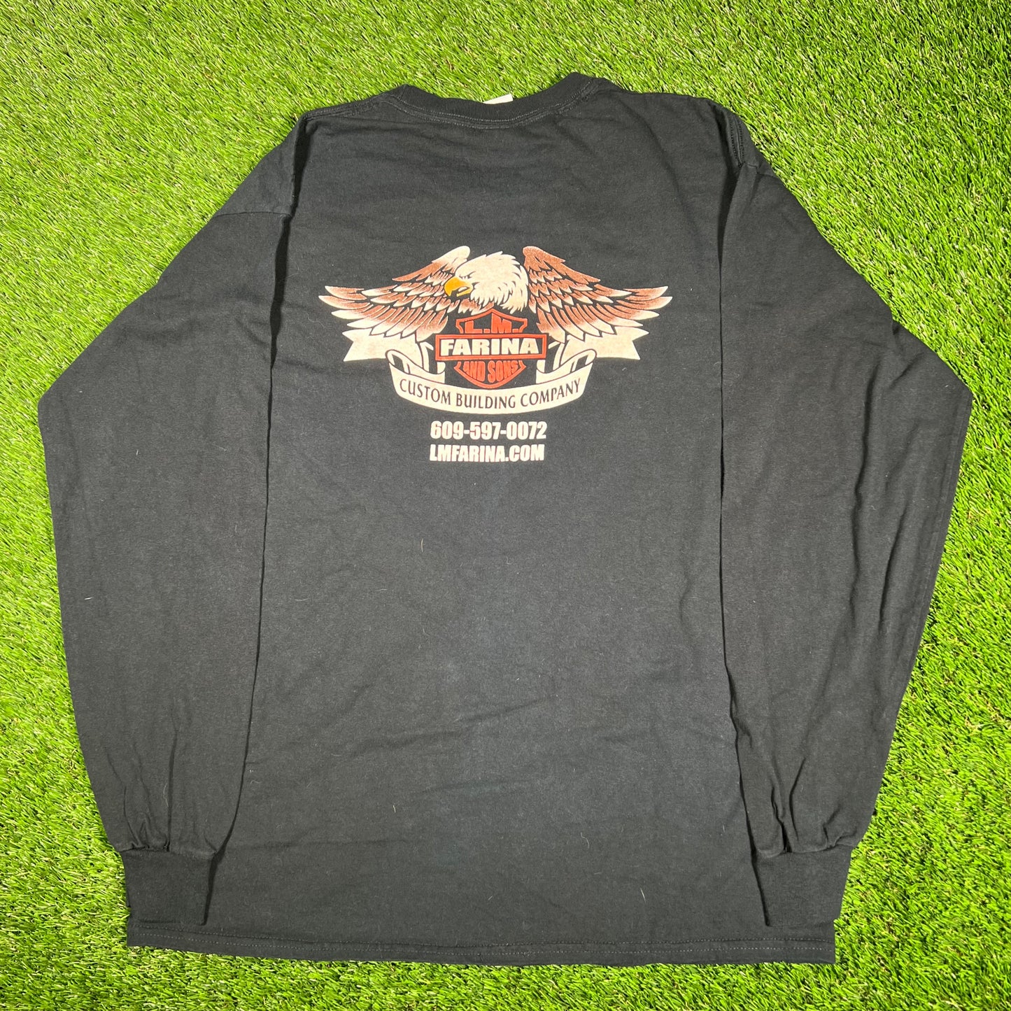 Modern Black Construction Longsleeve Size Large USED v17356