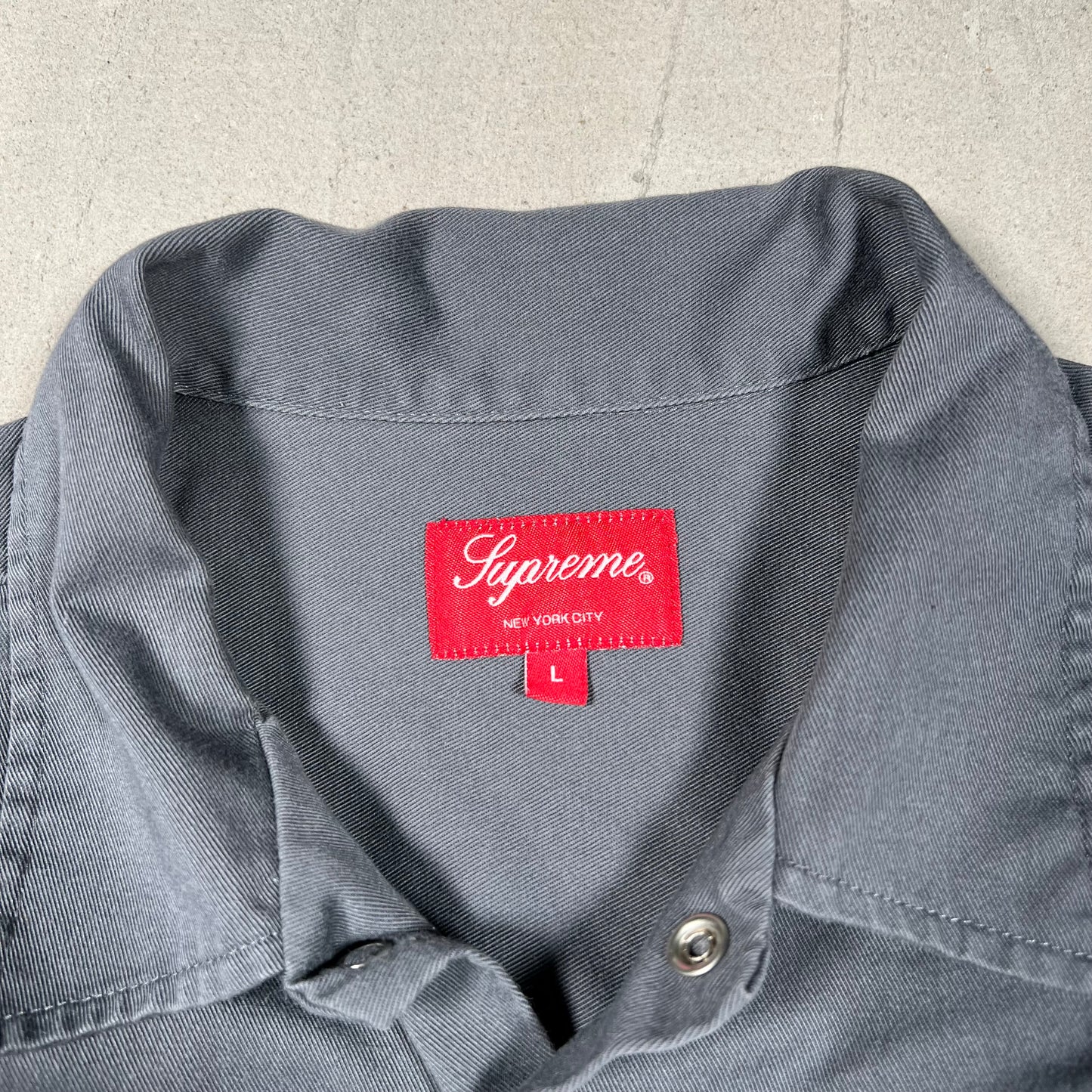 Supreme 2-Tomne Work Shirt Dark Grey (2020) Size Large USED x17513