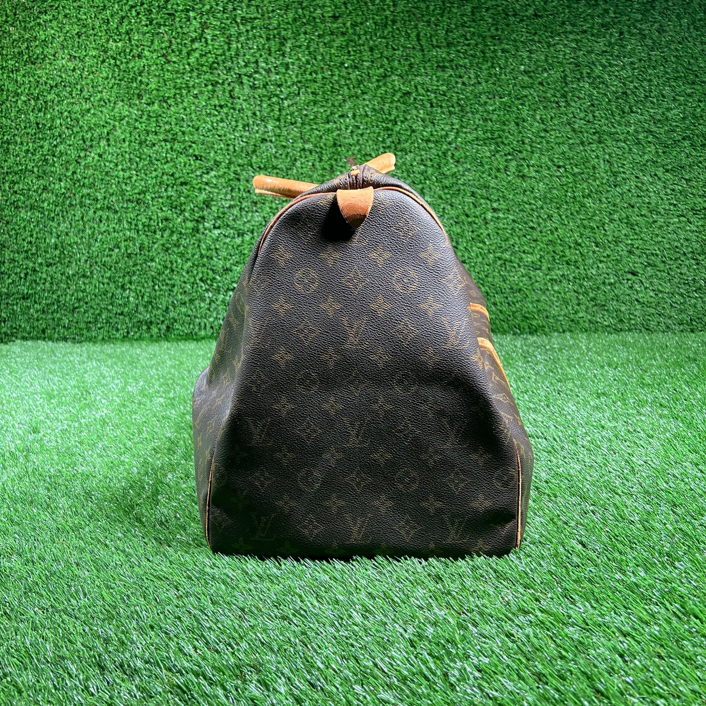 1990s Louis Vuitton Keepall Monogram Brown Duffle Bag USED x15436