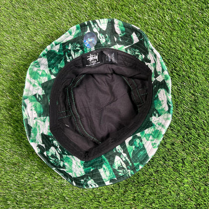 Stussy Green Love laura Bucket Hat One Size NEW x15727