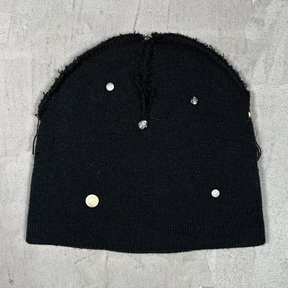 GreedyUnit Black Screw Beanie USED x18396
