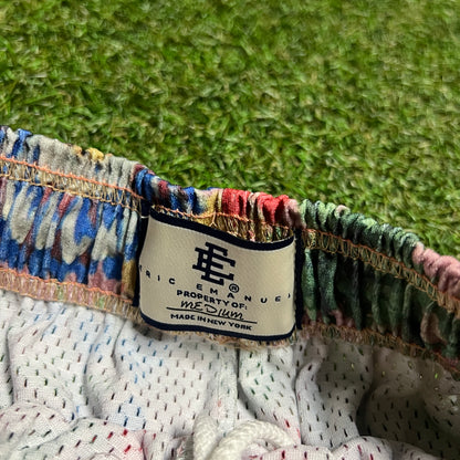 Eric Emanuel Floral Short/Blue Logo Size Medium USED x13717