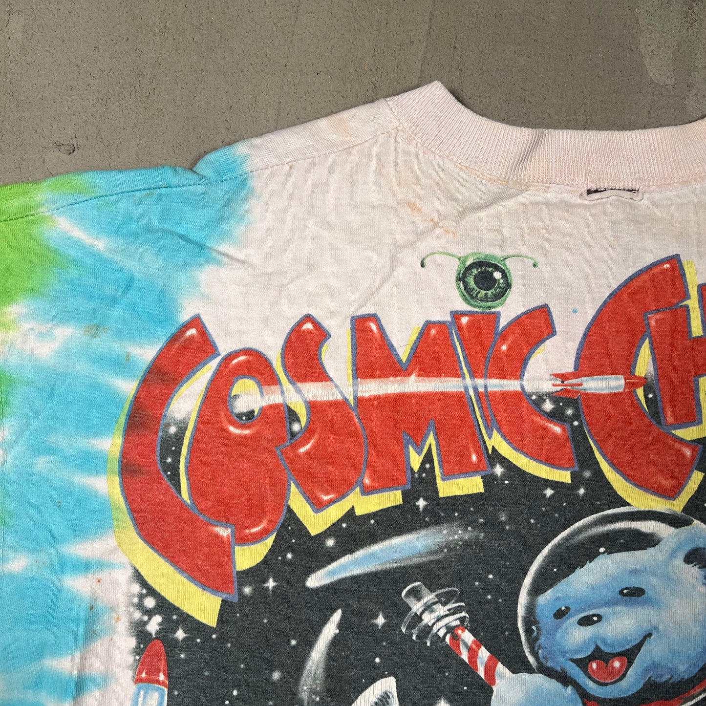 1997 Grateful Dead Mars Rover Space Tye Die Tee Size XL USED v9832