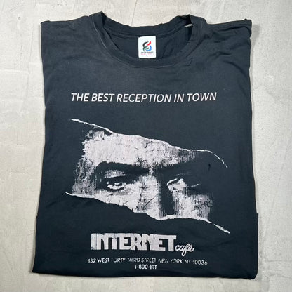 Internet Ruins Things "Best Recption" Black Tee Size Large USED x18652