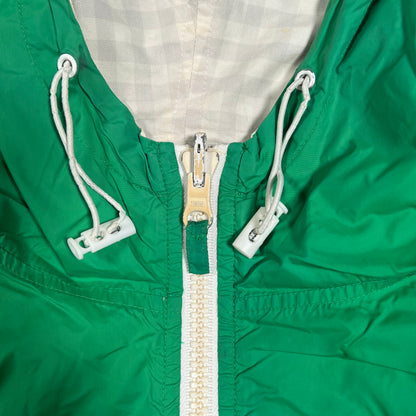 Kid Robot Reversible Green/White Zip Up Windbreaker Size Medium USED v18304