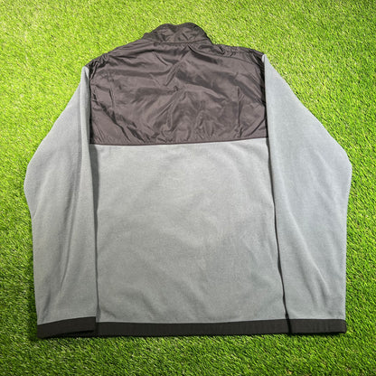 Y2K Nike Black/Teal Half Zip Fleece Size XXL USED v17997