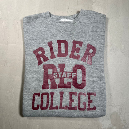 1990s Rider Rlo College Grey Crewneck Size Medium USED v18901