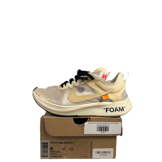 Nike Zoom Fly Off White White Size 6 USED s5000