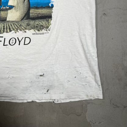 1994 Pink Floyd North American Tour White Trashed Tee Size XL USED v20161