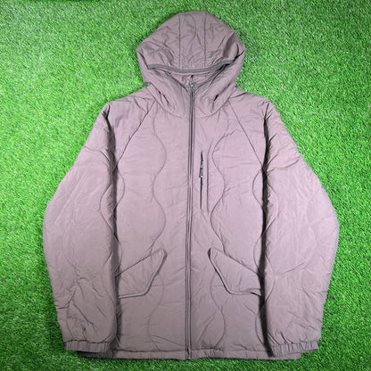 Satta Mauve Primaloft Hooded Down Jacket Size Large USED