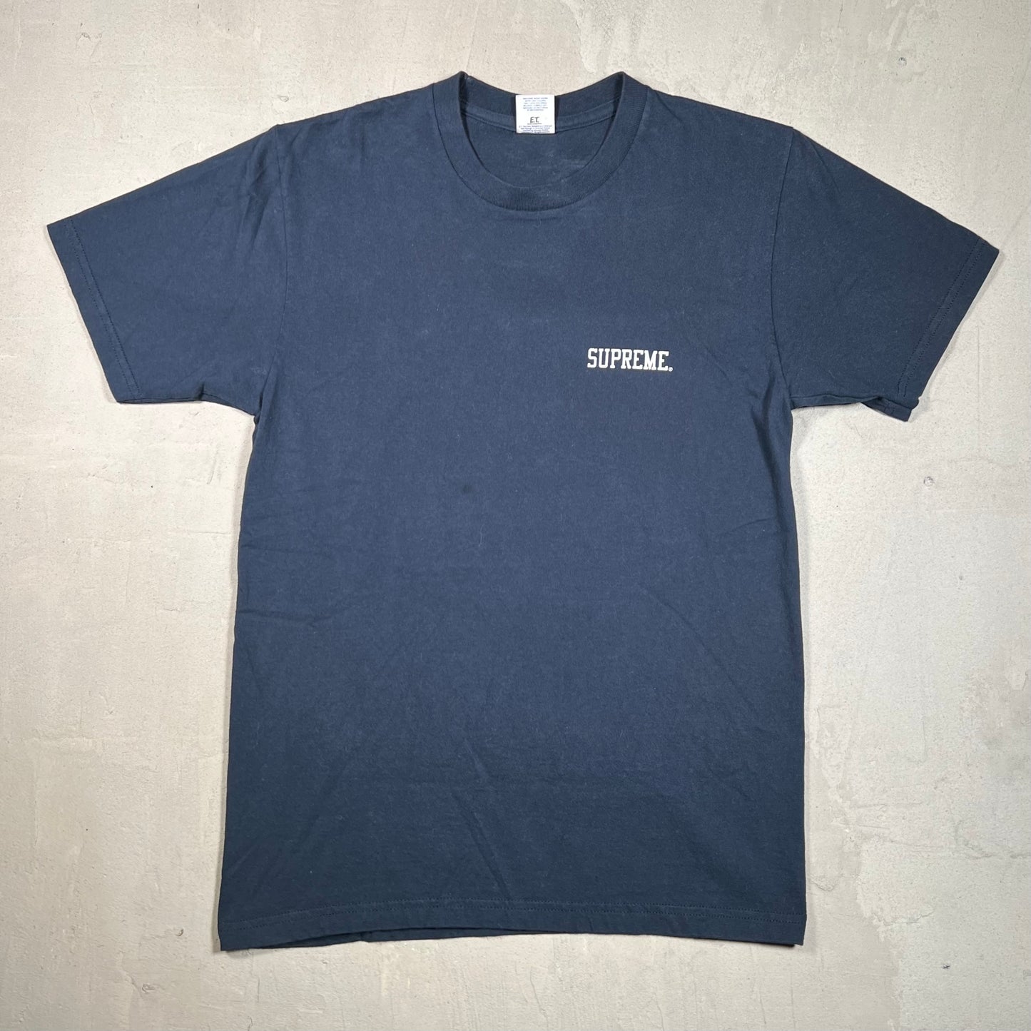 2015 Supreme ET Navy Tee Size Medium USED x14565