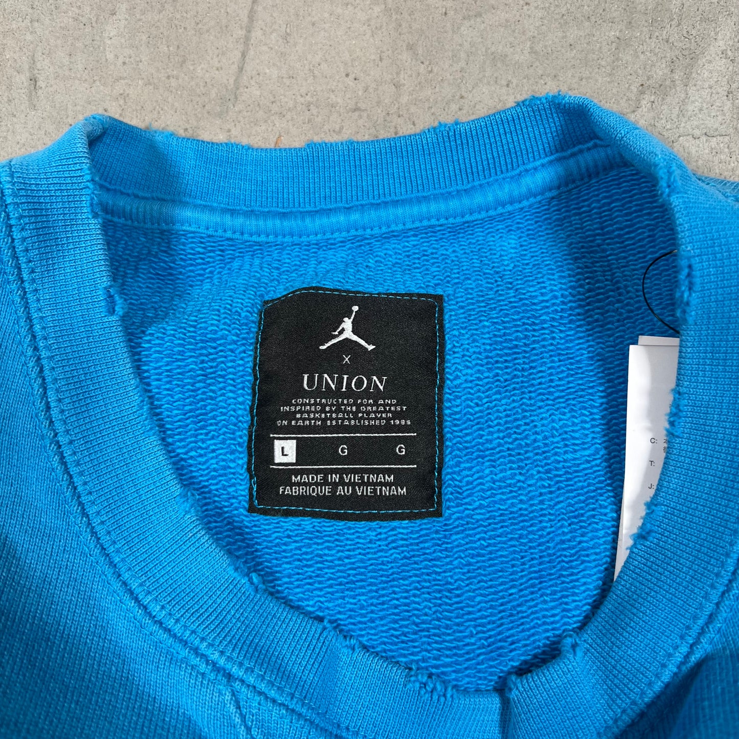 Union LA Jordan Blue Crewneck Size Large NEW x17510