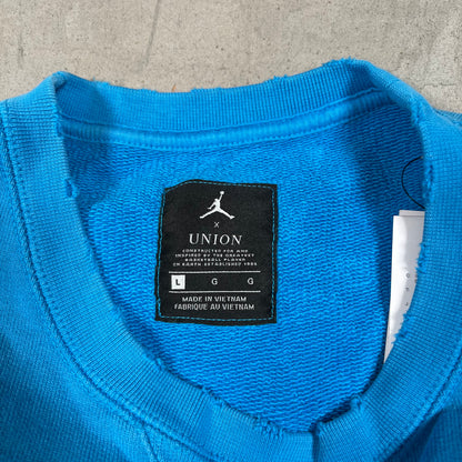 Union LA Jordan Blue Crewneck Size Large NEW x17510