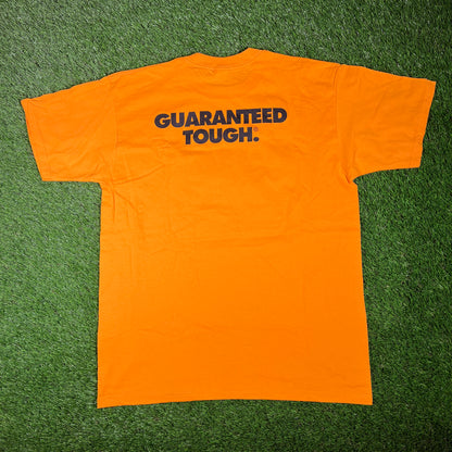 Y2K Dewalt Yellow Logo Tee Size Large USED v17498
