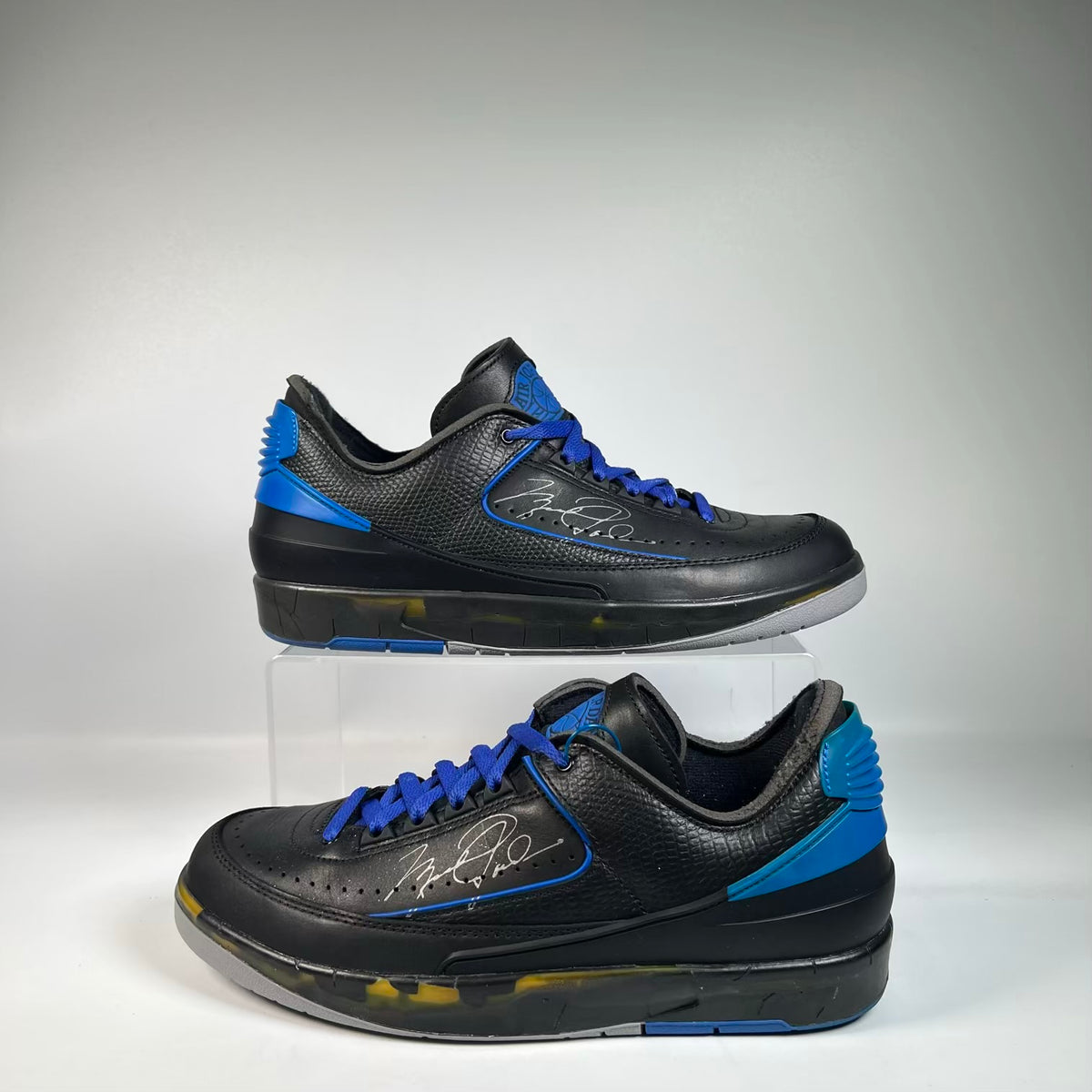 Jordan 2 Low Off White Black Blue (2021) Size 10 USED s23560